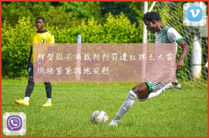 郑智因不满裁判判罚遭红牌王大雷现场紧紧拥抱安慰
